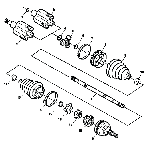 Buick Enclave. Wheel Drive Shafts